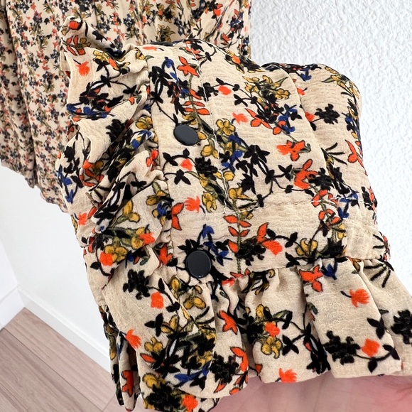 ROSEANNA fall floral ruffle blouse / size M - Picture 5 of 7